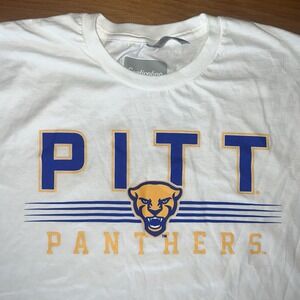 NEW NCAA Pitt Panthers Nation White T-Shirt Men's Medium Captivating 100% Cotton